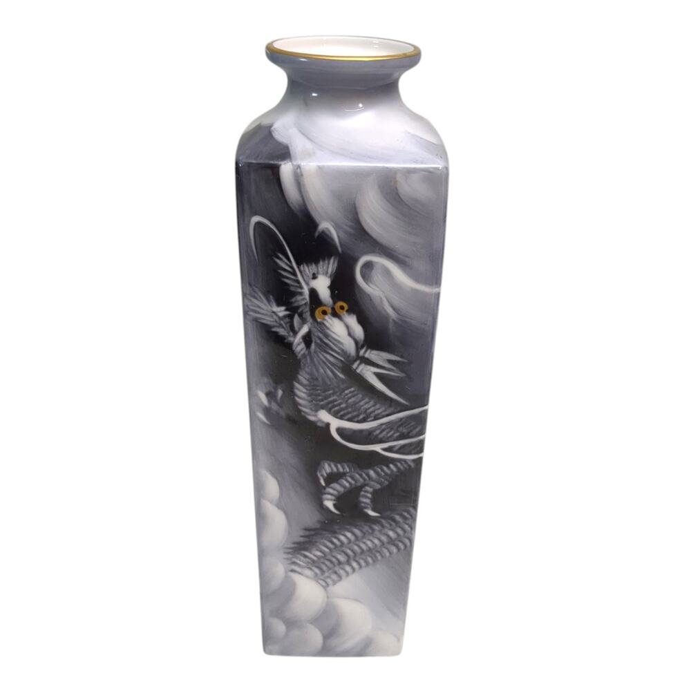 Vintage Noritake Nippon Porcelain Dragon Vase Bone China Toki Kaisha Japan 9.5"